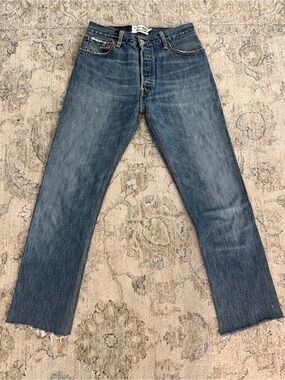Re/Done Levis Crawford Women's Jeans in Washed Blue size 26”